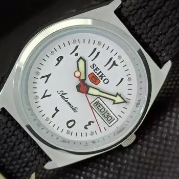 ВОССТАНОВЛЕННЫЕ ВИНТАЖНЫЕ МУЖСКИЕ ЧАСЫ SEIKO 5 AUTOMATIC JAPAN DAY/DATE a 533c-a279844-9 SKU533c-a279844-1