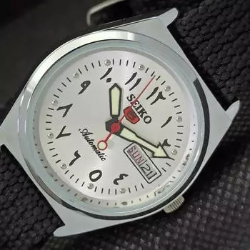 ВОССТАНОВЛЕННЫЕ ВИНТАЖНЫЕ МУЖСКИЕ ЧАСЫ SEIKO 5 AUTOMATIC JAPAN DAY/DATE a 533d-a280228-2 SKU533d-a280228-1
