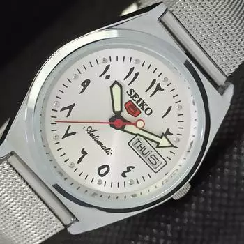 ВОССТАНОВЛЕННЫЕ ВИНТАЖНЫЕ МУЖСКИЕ ЧАСЫ SEIKO 5 AUTOMATIC JAPAN DAY/DATE 533d-a280116-2 SKU533d-a280116-2