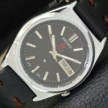 ВОССТАНОВЛЕННЫЕ ВИНТАЖНЫЕ МУЖСКИЕ ЧАСЫ SEIKO EXPO 70 AUTO JAPAN С ЧЕРНЫМ ЦИФЕРБЛАТОМ a433578-2 R117-a433578