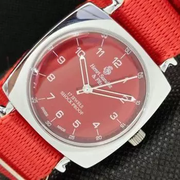 ВОССТАНОВЛЕННЫЕ ВИНТАЖНЫЕ МУЖСКИЕ НАРУЧНЫЕ ЧАСЫ HENRI SANDOZ & FILS SWISS a416492-2 Sku622a-a416492