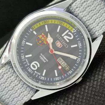 ВОССТАНОВЛЕННЫЕ ВИНТАЖНЫЕ SEIKO 5 AUTO 6309A FCB ЦИФЕРБЛАТ ЯПОНИЯ МУЖСКИЕ ЧАСЫ 545b-a226722-9 Seikoa226722