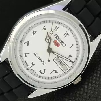 ВОССТАНОВЛЕННЫЕ ВИНТАЖНЫЕ SEIKO 5 AUTO 6309A ЯПОНИЯ МУЖСКИЕ АРАБСКИЕ ЧАСЫ 610e-a318866-9 SKU610e-a318866