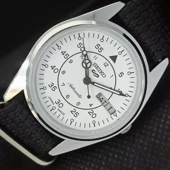 ВОССТАНОВЛЕННЫЕ ВИНТАЖНЫЕ SEIKO 5 AUTO 6309A ЯПОНИЯ МУЖСКИЕ D/D БЕЛЫЕ ЧАСЫ 556a-a277001-9 Количествоa277001-1