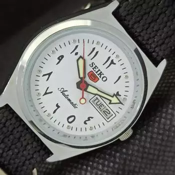 ВОССТАНОВЛЕННЫЕ ВИНТАЖНЫЕ SEIKO 5 AUTO 6309A ЯПОНИЯ МУЖСКИЕ АРАБСКИЕ ЧАСЫ 533c-a279913-2 SKU533c-a279913