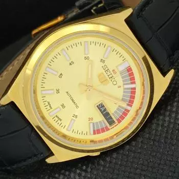 ВОССТАНОВЛЕННЫЕ ВИНТАЖНЫЕ SEIKO 5 AUTO 6309A ЯПОНИЯ МУЖСКИЕ D/D ЗОЛОТЫЕ ЧАСЫ a309520-9 Seiko-a309520-1