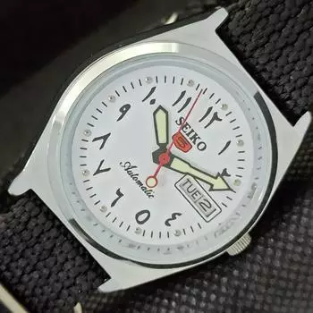 ВОССТАНОВЛЕННЫЕ ВИНТАЖНЫЕ SEIKO 5 AUTO 6309A ЯПОНИЯ МУЖСКИЕ АРАБСКИЕ ЧАСЫ 533c-a279919-2 SKU533c-a279919