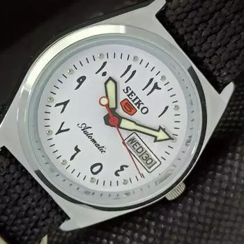 ВОССТАНОВЛЕННЫЕ ВИНТАЖНЫЕ SEIKO 5 AUTO 6309A ЯПОНИЯ МУЖСКИЕ АРАБСКИЕ ЧАСЫ 533c-a279843-6 lot533c-a279843