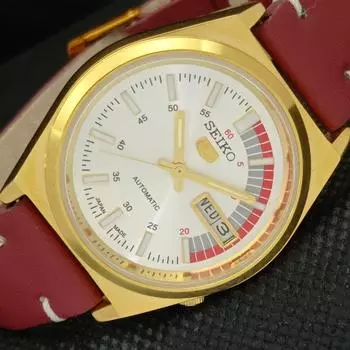 ВОССТАНОВЛЕННЫЕ ВИНТАЖНЫЕ SEIKO 5 AUTO 6309A ЯПОНИЯ МУЖСКИЕ D/D СЕРЕБРЯНЫЕ ЧАСЫ a309509-2 Seiko-a309509