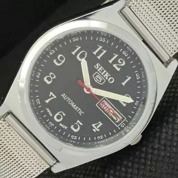 ВОССТАНОВЛЕННЫЕ ВИНТАЖНЫЕ SEIKO 5 AUTO 6309A ЯПОНИЯ МУЖСКИЕ D/D СИНИЕ ЧАСЫ 595c-a319214-9 SKU595c-a319214
