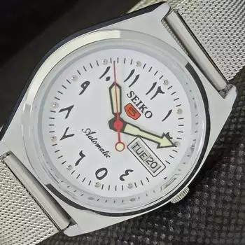 ВОССТАНОВЛЕННЫЕ ВИНТАЖНЫЕ SEIKO 5 AUTO 6309A ЯПОНИЯ МУЖСКИЕ АРАБСКИЕ ЧАСЫ 533c-a279878-9 SKU533c-a279878
