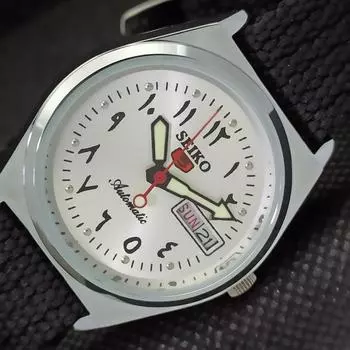 ВОССТАНОВЛЕННЫЕ ВИНТАЖНЫЕ SEIKO 5 AUTO 6309A ЯПОНИЯ МУЖСКИЕ АРАБСКИЕ ЧАСЫ 533d-a280229-2 SKU533d-a280229