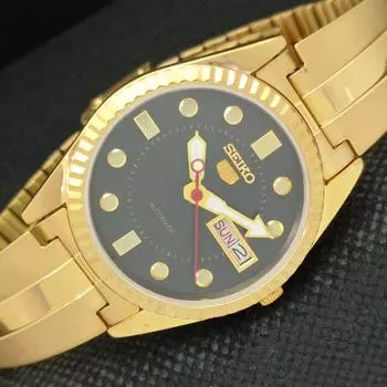 ВОССТАНОВЛЕННЫЕ ВИНТАЖНЫЕ SEIKO 5 AUTO 6309A ЯПОНИЯ МУЖСКИЕ ЧАСЫ D/D ЧЕРНЫЕ 587b-a308612-9 SKU587b-a308612