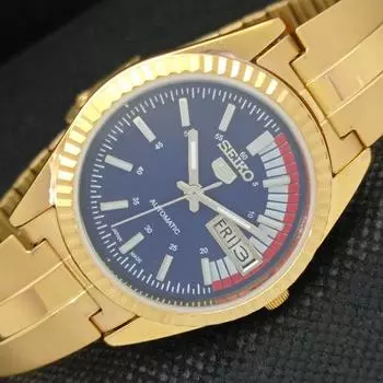 ВОССТАНОВЛЕННЫЕ ВИНТАЖНЫЕ SEIKO 5 AUTO 6309A ЯПОНИЯ МУЖСКИЕ D/D СИНИЕ ЧАСЫ 587b-a308579-2 SKU587b-a308579