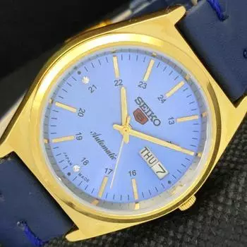 ВОССТАНОВЛЕННЫЕ ВИНТАЖНЫЕ SEIKO 5 AUTO 6309A ЯПОНИЯ МУЖСКИЕ D/D СИНИЕ ЧАСЫ 593c-a314899-9 SKU593c-a314899