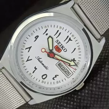 ВОССТАНОВЛЕННЫЕ ВИНТАЖНЫЕ SEIKO 5 AUTO 6309A ЯПОНИЯ МУЖСКИЕ АРАБСКИЕ ЧАСЫ 533c-a279888-6 lot533c-a279888