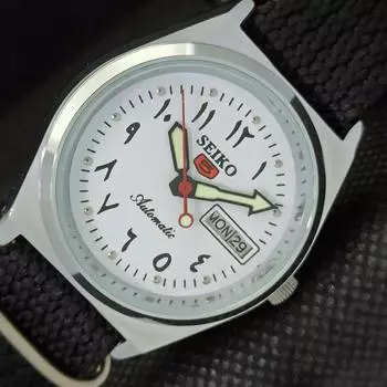 ВОССТАНОВЛЕННЫЕ ВИНТАЖНЫЕ SEIKO 5 AUTO 6309A ЯПОНИЯ МУЖСКИЕ АРАБСКИЕ ЧАСЫ 533c-a279832-9 SKU533c-a279832