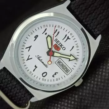 ВОССТАНОВЛЕННЫЕ ВИНТАЖНЫЕ SEIKO 5 AUTO 6309A ЯПОНИЯ МУЖСКИЕ АРАБСКИЕ ЧАСЫ 533c-a279834-9 SKU533c-a279834