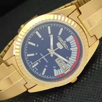 ВОССТАНОВЛЕННЫЕ ВИНТАЖНЫЕ SEIKO 5 AUTO 6309A ЯПОНИЯ МУЖСКИЕ D/D СИНИЕ ЧАСЫ 587b-a308578-9 SKU587b-a308578