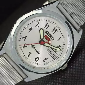 ВОССТАНОВЛЕННЫЕ ВИНТАЖНЫЕ SEIKO 5 AUTO 6309A ЯПОНИЯ МУЖСКИЕ АРАБСКИЕ ЧАСЫ 533d-a280114-9 SKU533d-a280114