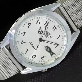ВОССТАНОВЛЕННЫЕ ВИНТАЖНЫЕ SEIKO 5 AUTO 6309A ЯПОНИЯ МУЖСКИЕ АРАБСКИЕ СЕРЕБРЯНЫЕ ЧАСЫ a175402-2 2020114_Silverseikoa175402_AL50