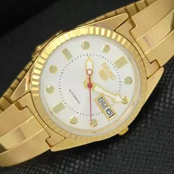 ВОССТАНОВЛЕННЫЕ ВИНТАЖНЫЕ SEIKO 5 AUTO 6309A ЯПОНИЯ МУЖСКИЕ СЕРЕБРЯНЫЕ ЧАСЫ 587b-a308629-2 SKU587b-a308629