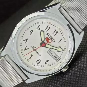 ВОССТАНОВЛЕННЫЕ ВИНТАЖНЫЕ SEIKO 5 AUTO 6309A ЯПОНИЯ МУЖСКИЕ АРАБСКИЕ ЧАСЫ 533d-a280197-2 SKU533d-a280197