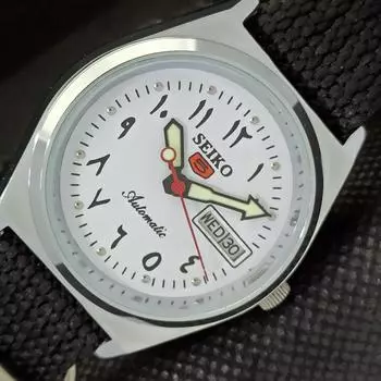 ВОССТАНОВЛЕННЫЕ ВИНТАЖНЫЕ SEIKO 5 AUTO 6309A ЯПОНИЯ МУЖСКИЕ АРАБСКИЕ ЧАСЫ 533c-a279845-2 SKU533c-a279845