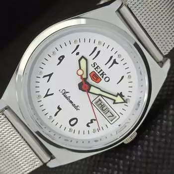 ВОССТАНОВЛЕННЫЕ ВИНТАЖНЫЕ SEIKO 5 AUTO 6309A ЯПОНИЯ МУЖСКИЕ АРАБСКИЕ ЧАСЫ 533c-a279815-2 SKU533c-a279815