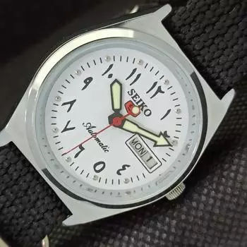 ВОССТАНОВЛЕННЫЕ ВИНТАЖНЫЕ SEIKO 5 AUTO 6309A ЯПОНИЯ МУЖСКИЕ АРАБСКИЕ ЧАСЫ 533c-a279904-9 SKU533c-a279904