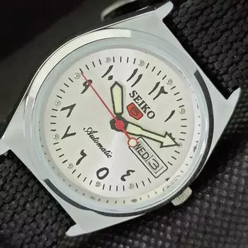 ВОССТАНОВЛЕННЫЕ ВИНТАЖНЫЕ SEIKO 5 AUTO 6309A ЯПОНИЯ МУЖСКИЕ АРАБСКИЕ ЧАСЫ 533d-a280150-9 SKU533d-a280150
