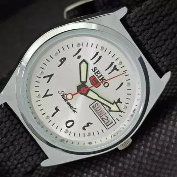 ВОССТАНОВЛЕННЫЕ ВИНТАЖНЫЕ SEIKO 5 AUTO 6309A ЯПОНИЯ МУЖСКИЕ АРАБСКИЕ ЧАСЫ 533d-a280235-2 SKU533d-a280235