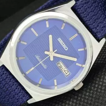 ВОССТАНОВЛЕННЫЕ ВИНТАЖНЫЕ SEIKO 5 AUTO 6309A ЯПОНИЯ МУЖСКИЕ D/D СИНИЕ ЧАСЫ 593c-a314803-2 SKU593c-a314803