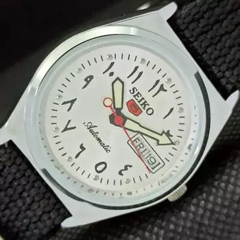 ВОССТАНОВЛЕННЫЕ ВИНТАЖНЫЕ SEIKO 5 AUTO 6309A ЯПОНИЯ МУЖСКИЕ АРАБСКИЕ ЧАСЫ 533d-a280212-9 SKU533d-a280212