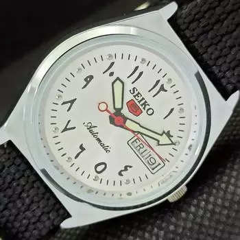ВОССТАНОВЛЕННЫЕ ВИНТАЖНЫЕ SEIKO 5 AUTO 6309A ЯПОНИЯ МУЖСКИЕ АРАБСКИЕ ЧАСЫ 533d-a280208-9 SKU533d-a280208