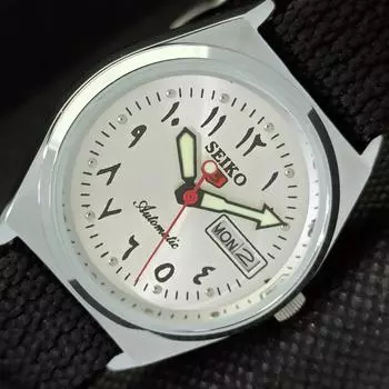 ВОССТАНОВЛЕННЫЕ ВИНТАЖНЫЕ SEIKO 5 AUTO 6309A ЯПОНИЯ МУЖСКИЕ АРАБСКИЕ ЧАСЫ 533d-a280144-9 SKU533d-a280144