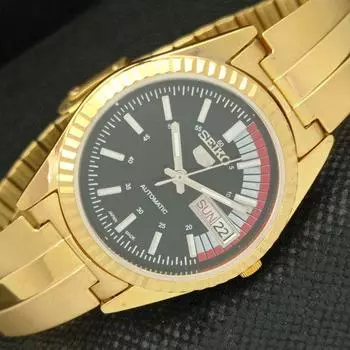 ВОССТАНОВЛЕННЫЕ ВИНТАЖНЫЕ SEIKO 5 AUTO 6309A ЯПОНИЯ МУЖСКИЕ ЧАСЫ D/D ЧЕРНЫЕ 587b-a308594-9 SKU587b-a308594