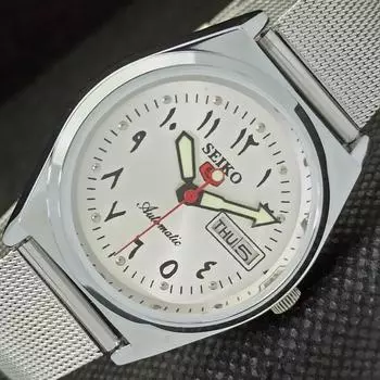 ВОССТАНОВЛЕННЫЕ ВИНТАЖНЫЕ SEIKO 5 AUTO 6309A ЯПОНИЯ МУЖСКИЕ АРАБСКИЕ ЧАСЫ 533d-a280195-2 SKU533d-a280195