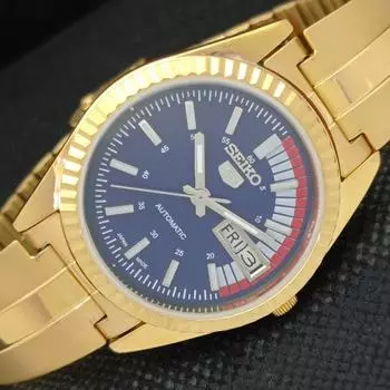 ВОССТАНОВЛЕННЫЕ ВИНТАЖНЫЕ SEIKO 5 AUTO 6309A ЯПОНИЯ МУЖСКИЕ D/D СИНИЕ ЧАСЫ 587b-a308582-9 SKU587b-a308582