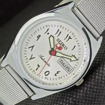 ВОССТАНОВЛЕННЫЕ ВИНТАЖНЫЕ SEIKO 5 AUTO 6309A ЯПОНИЯ МУЖСКИЕ АРАБСКИЕ ЧАСЫ 533d-a280191-2 SKU533d-a280191