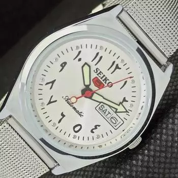 ВОССТАНОВЛЕННЫЕ ВИНТАЖНЫЕ SEIKO 5 AUTO 6309A ЯПОНИЯ МУЖСКИЕ АРАБСКИЕ ЧАСЫ 533d-a280129-2 SKU533d-a280129