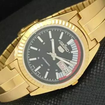 ВОССТАНОВЛЕННЫЕ ВИНТАЖНЫЕ SEIKO 5 AUTO 6309A ЯПОНИЯ МУЖСКИЕ ЧАСЫ D/D ЧЕРНЫЕ 587b-a308598-9 SKU587b-a308598