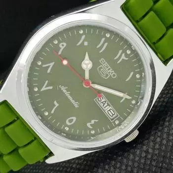 ВОССТАНОВЛЕННЫЕ ВИНТАЖНЫЕ SEIKO 5 AUTO 6309A ЯПОНИЯ МУЖСКИЕ D/D АРАБСКИЕ ЧАСЫ 602-a313604-9 SKU602-a313604
