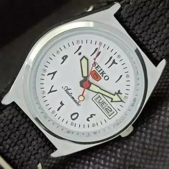 ВОССТАНОВЛЕННЫЕ ВИНТАЖНЫЕ SEIKO 5 AUTO 6309A ЯПОНИЯ МУЖСКИЕ АРАБСКИЕ ЧАСЫ 533c-a279917-2 SKU533c-a279917