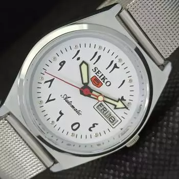 ВОССТАНОВЛЕННЫЕ ВИНТАЖНЫЕ SEIKO 5 AUTO 6309A ЯПОНИЯ МУЖСКИЕ АРАБСКИЕ ЧАСЫ 533c-a279829-2 SKU533c-a279829