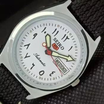 ВОССТАНОВЛЕННЫЕ ВИНТАЖНЫЕ SEIKO 5 AUTO 6309A ЯПОНИЯ МУЖСКИЕ АРАБСКИЕ ЧАСЫ 533c-a279842-9 SKU533c-a279842
