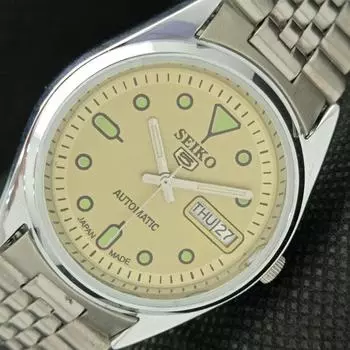 ВОССТАНОВЛЕННЫЕ ВИНТАЖНЫЕ SEIKO 5 AUTO 6319A ЯПОНИЯ МУЖСКИЕ ЗОЛОТЫЕ ЧАСЫ 587d-a309080-2 SKU587d-a309080