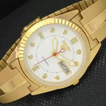 ВОССТАНОВЛЕННЫЕ ВИНТАЖНЫЕ SEIKO 5 AUTO 6319A ЯПОНИЯ МУЖСКИЕ D/D БЕЛЫЕ ЧАСЫ 587b-a308620-9 SKU587b-a308620