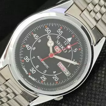ВОССТАНОВЛЕННЫЕ ВИНТАЖНЫЕ SEIKO 5 АВТОМАТИЧЕСКИЕ 6309A ЯПОНИЯ МУЖСКИЕ ЧАСЫ D/D ЧЕРНЫЕ a318636-2 Seiko-a318636
