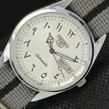 ВОССТАНОВЛЕННЫЕ ВИНТАЖНЫЕ SEIKO 5 АВТОМАТИЧЕСКИЕ 6309A ЯПОНИЯ МУЖСКИЕ АРАБСКИЕ ЧАСЫ a318850-2 Seiko-a318850
